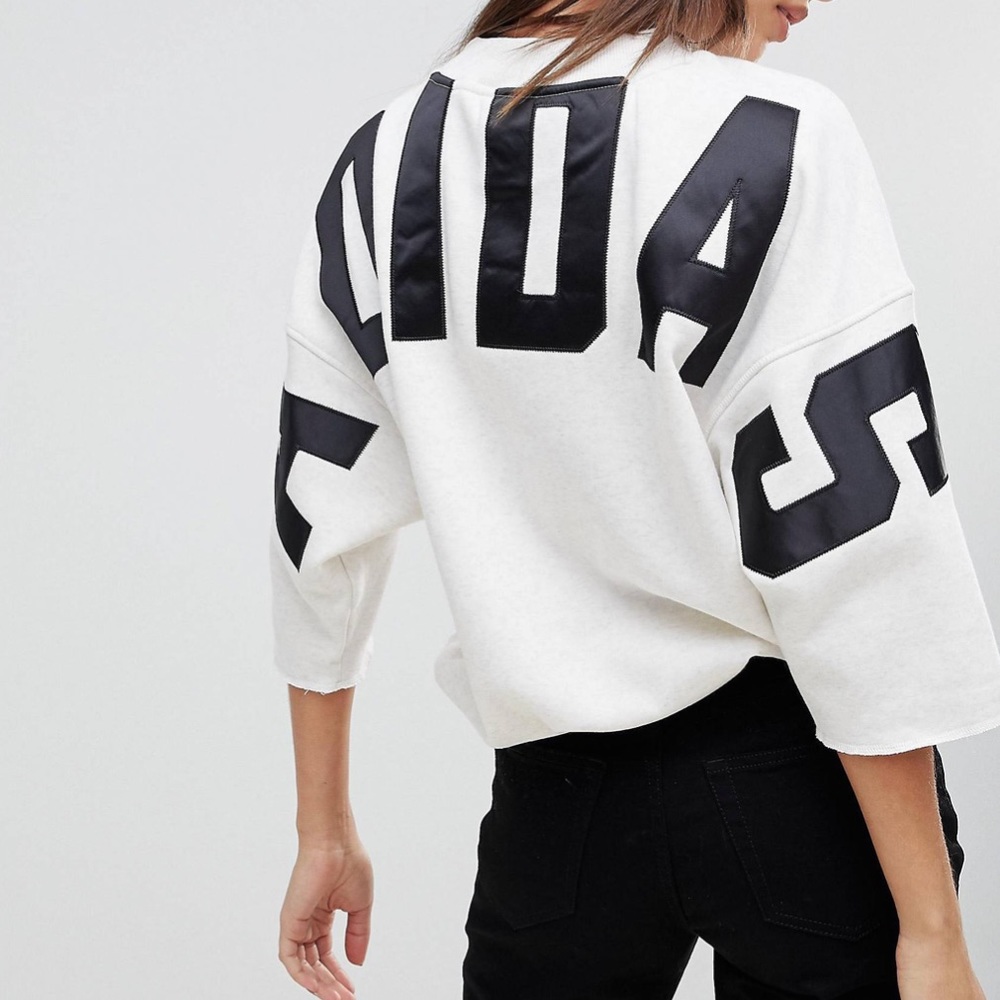 VINTAGE Adidas 3/4 sleeve sweatshirt